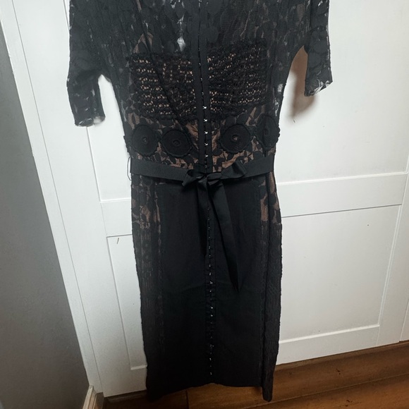 Beguile by Byron Lars Black Lace Midi Dress from Anthropology - Picture 4 of 4